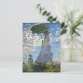 Monet The Promenade Woman with a Parasol Briefkaar Briefkaart (Staand voorkant)
