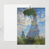 Monet The Promenade Woman with a Parasol Briefkaar Briefkaart (Voorkant / Achterkant)