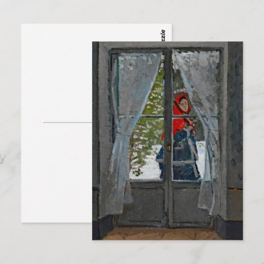 Monet The Red Kerchief  schilderen Briefkaart (Voorkant / Achterkant)