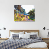 Monet - The Sheltered Path, beroemd schilderij, Canvas Afdruk (Insitu (Slaapkamer))