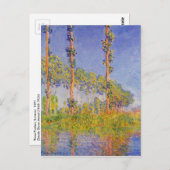 Monet Three Poplars Summer Landscape Briefkaart (Voorkant / Achterkant)