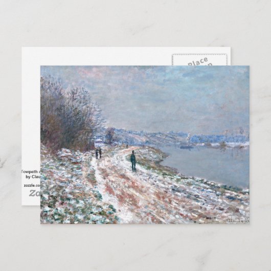 Monet - Towpath in Argenteuil Briefkaart (Voorkant / Achterkant)