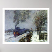 Monet Train in Snow Poster (Voorkant)