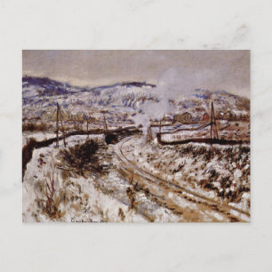 Monet - Trein in de sneeuw bij Argenteuil, Briefkaart