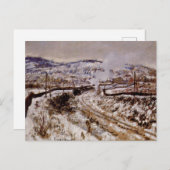 Monet - Trein in de sneeuw bij Argenteuil, Briefkaart (Voorkant / Achterkant)