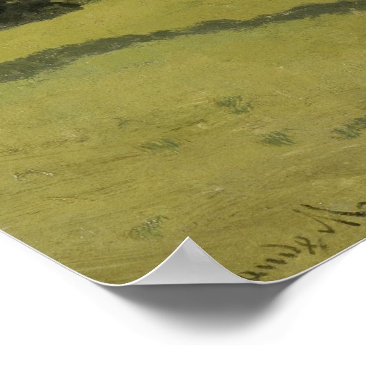 Monet - Trein op het platteland Poster (Hoek)