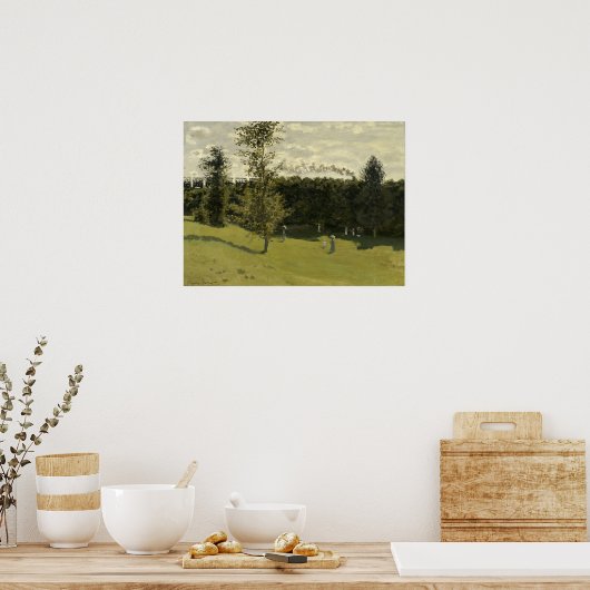 Monet - Trein op het platteland Poster (Keuken)