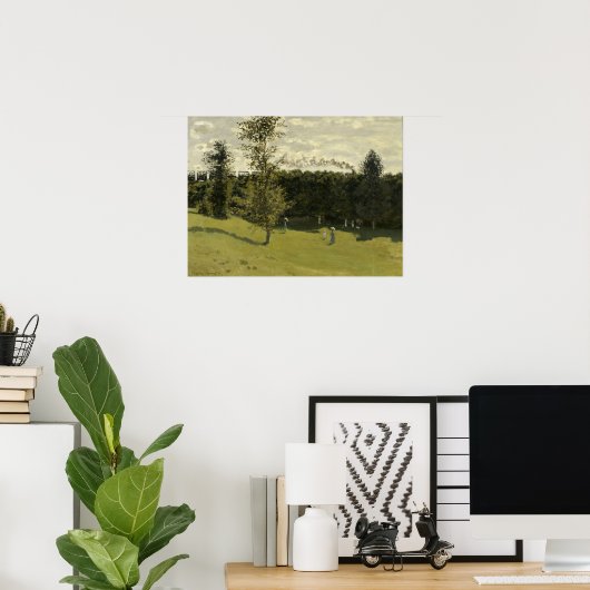 Monet - Trein op het platteland Poster (Thuiskantoor)