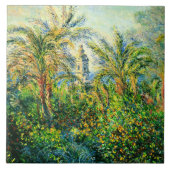 Monet: Tuin in Bordighera, Impressie van de Morgen Tegeltje (Voorkant)