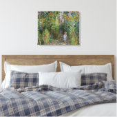 Monet Tuin Vetheuil Impressionisme Bloem Schilderi Canvas Afdruk (Insitu (Slaapkamer))