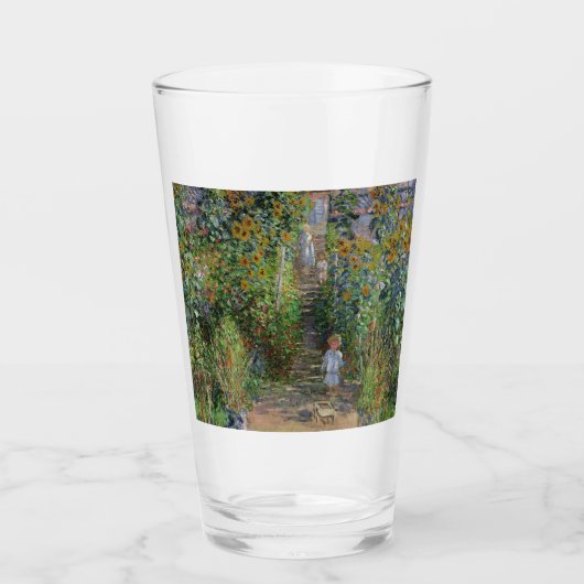 Monet Tuin Vetheuil Impressionisme Bloem Schilderi Glas (Voorkant)