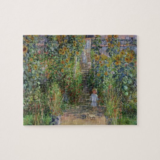 Monet Tuin Vetheuil Impressionisme Bloem Schilderi Legpuzzel (Horizontaal)