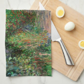Monet Tuin Vetheuil Impressionisme Bloem Schilderi Theedoek (Quarter Fold)
