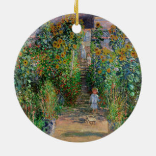 Monet Tuin Vetheuil Impressionisme Schilderij Keramisch Ornament