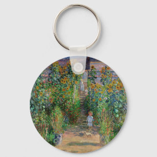 Monet Tuin Vetheuil Impressionisme Schilderij Sleutelhanger