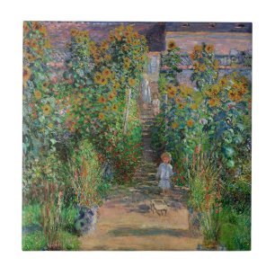 Monet Tuin Vetheuil Impressionisme Schilderij Tegeltje