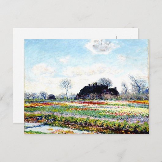 Monet - Tulip Fields op Sassenheim Briefkaart (Voorkant / Achterkant)