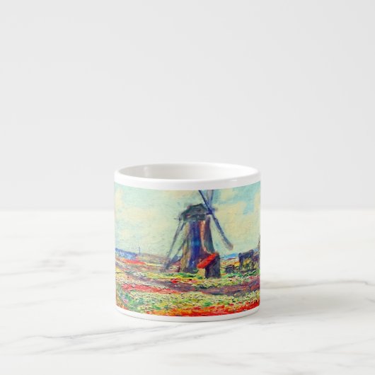 Monet Tulips Windmill Espresso Kop (Voorkant)