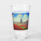 Monet Tulips Windmill Glas (Achterkant)