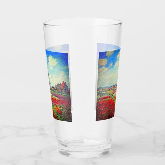 Monet Tulips Windmill Glas (Rechts)