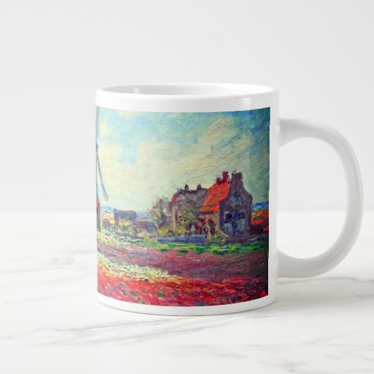 Monet Tulips Windmill Grote Koffiekop (Rechts)