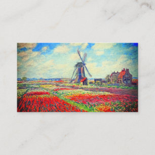 Monet Tulips Windmill Informatiekaartje