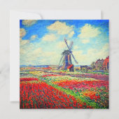Monet Tulips Windmill Kaart (Voorkant)