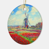 Monet Tulips Windmill Keramisch Ornament (Links)