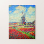 Monet Tulips Windmill Legpuzzel (Verticaal)