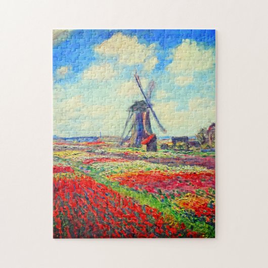 Monet Tulips Windmill Legpuzzel (Verticaal)