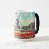 Monet Tulips Windmill Magische Mok (Voorkant rechts)