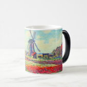 Monet Tulips Windmill Magische Mok (Voorkant rechts)