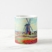 Monet Tulips Windmill Magische Mok (Center)