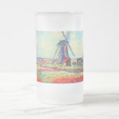 Monet Tulips Windmill Matglas Bierpul (Center)