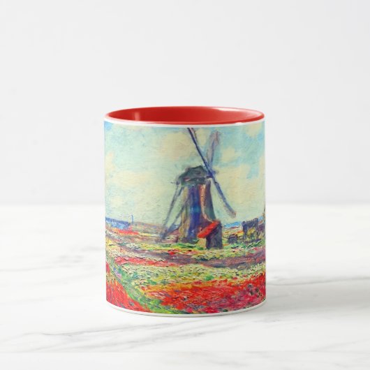 Monet Tulips Windmill Mok (Midden)