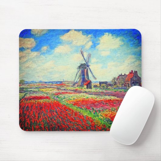 Monet Tulips Windmill Muismat (Met muis)