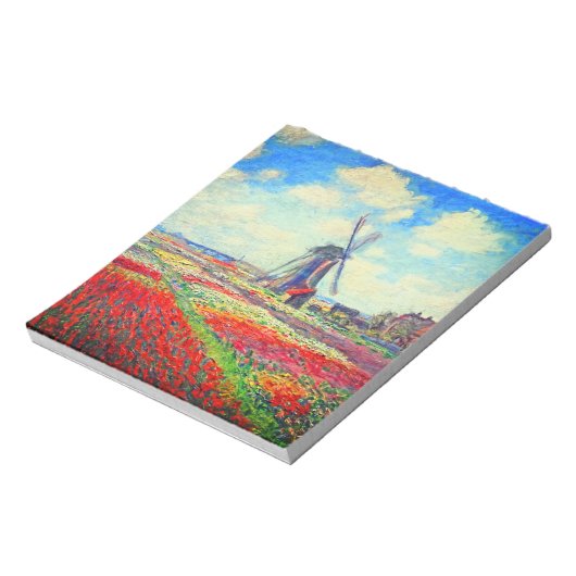 Monet Tulips Windmill Notitieblok (Linkerzijde)