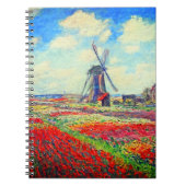 Monet Tulips Windmill Notitieboek (Voorkant)