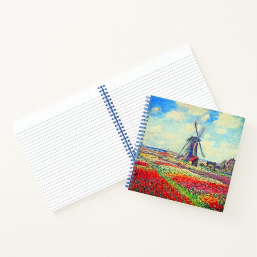 Monet Tulips Windmill Notitieboek (Binnen)