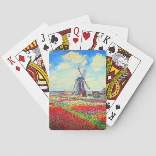 Monet Tulips Windmill Pokerkaarten (Achterkant)