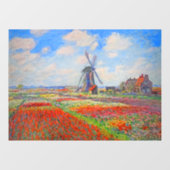Monet Tulips Windmill Raamsticker (Vel)