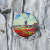 Monet Tulips Windmill Ronde Button 4,0 Cm (In situ)