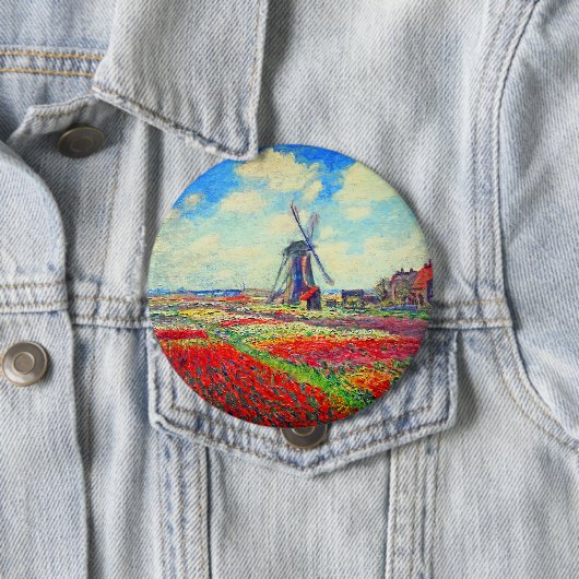 Monet Tulips Windmill Ronde Button 4,0 Cm (In situ)