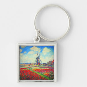 Monet Tulips Windmill Sleutelhanger