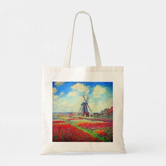 Monet Tulips Windmill Tote Bag (Achterkant)