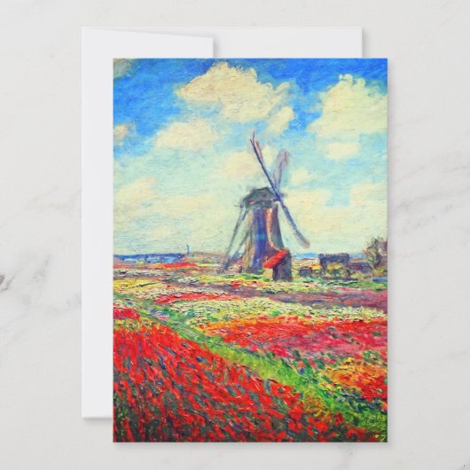 Monet Tulips-windmolenkaart (Voorkant)