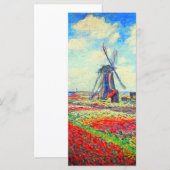 Monet Tulips-windmolenkaart (Voorkant / Achterkant)