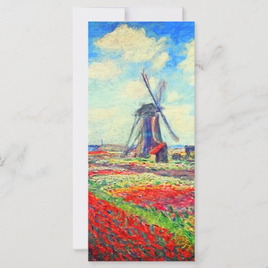 Monet Tulips-windmolenkaart (Voorkant)