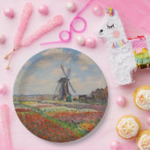 Monet - Tulpenvelden in Holland Papieren Bordje (Feest)