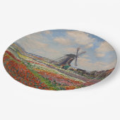 Monet - Tulpenvelden in Holland Papieren Bordje (Gekanteld)